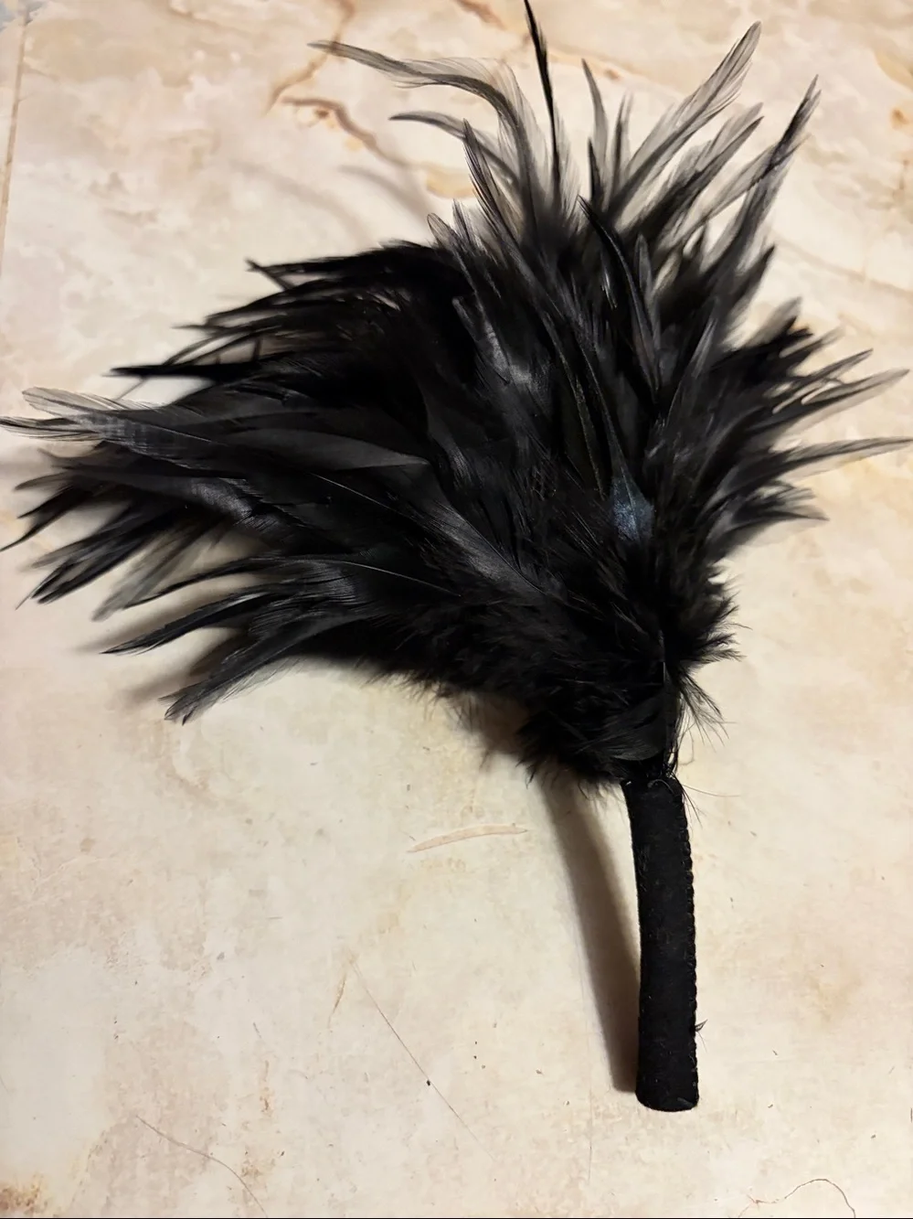 Black Feather Accessory -Hat Boutonniere Outfit Costume
